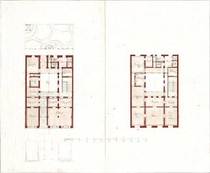 Voit, August von; Gebäude - Grundriss EG, Grundriss 1. OG