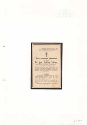 Siben, Julius (Dr. jur.)