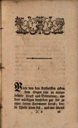Von den Wirkungen des päpstlichen Segens