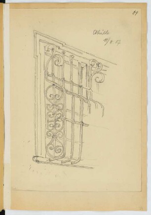 Fenster, Eltville: Perspektivische Ansicht (aus: Skizzen- und Fotoalbum 23)