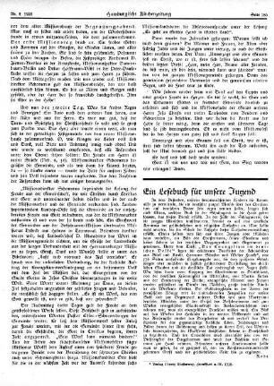 Ein Lesebuch für unsere Jugend