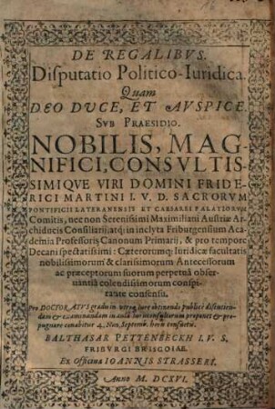 De regalibus