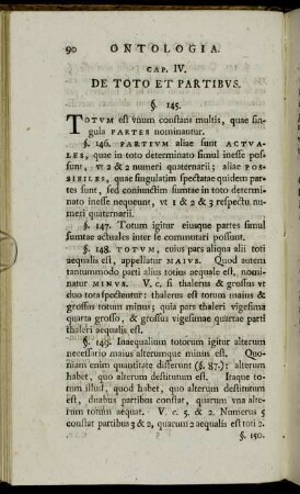 Cap. IV. De Toto Et Partibus