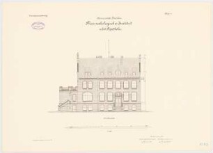 Universität Breslau Medizinische Institute an der Maxstraße. Pharmakologisches Institut, Apotheke: Ostansicht 1:100