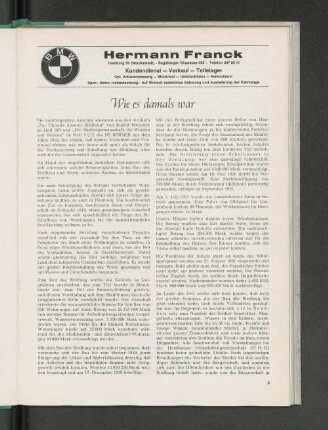Wie es damals war