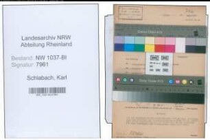Entnazifizierung Karl Schlabach , geb. 13.08.1898 (Steiger)