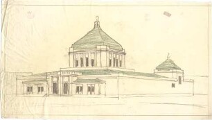 Pfann, Paul; Nürnberg; Landesausstellung 1906, Kunstausstellungsgebäude - Perspektive