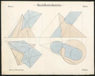 Übung in Darstellender Geometrie: Geometrische Körper und Schnittflächen
