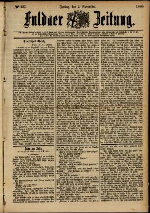 Ausgabe vom Freitag, den 02. November 1888.