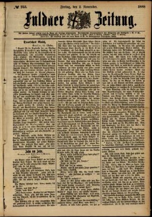 Ausgabe vom Freitag, den 02. November 1888.