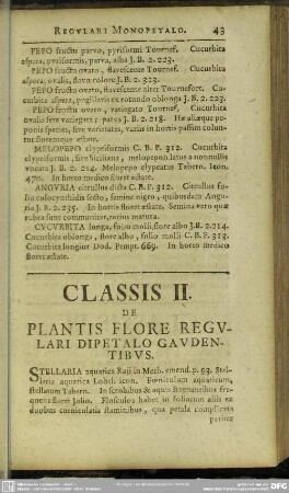 Classis II. De Plantis Flore Regulari Dipetalo Gaudentibus