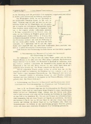 4. Verbrennung von Phosphor in Sauerstoff und Nachweis der dabei stattfindenden Gewichtszunahme des Phosphors und Volumabnahme des Sauerstoffes.