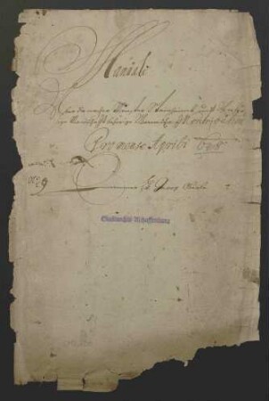 Akten zu Kontributionen der Jahre 1647-1649