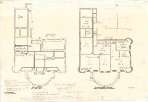 Fischer, Theodor; Blaichach; Haus Gradner - Grundriss Keller, Grundriss EG