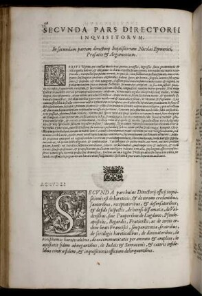 Secvnda pars Directorii Inqvisitorvm