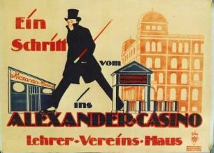 Ein Schritt vom [Bahnhof] Untergrundbahn Alexander-Platz ins Alexander-Casino Lehrer-Vereins-Haus