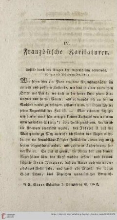 IV. Französische Karikaturen