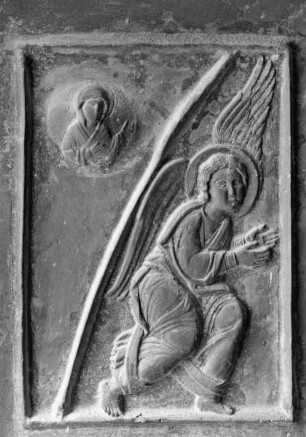Bronzetür mit Heiligen und der Passion Christi: Adorierender Engel