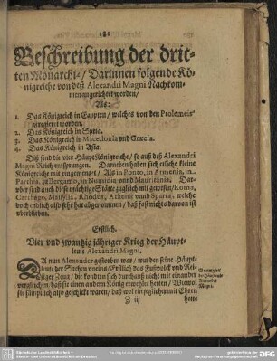 Beschreibung der dritten Monarchie