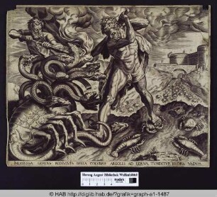 Hercules` Kampf mit der Hydra von Lerna