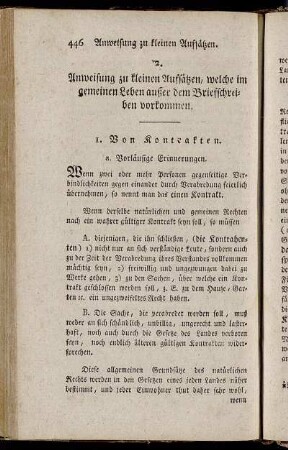 2. Anweisung zu kleinen Aufsätzen, welche im gemeinen Leben außer dem Briefschreiben vorkommen