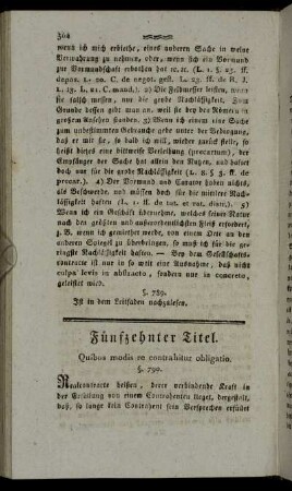 Fünfzehnter Titel. Quibus modis re contrahitur obligatio.