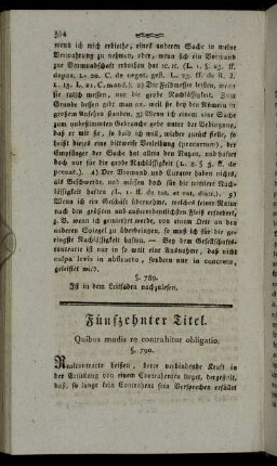 Fünfzehnter Titel. Quibus modis re contrahitur obligatio.