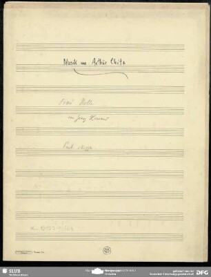 Frau Holle. Arr - Mus.10122-F-504 : pf