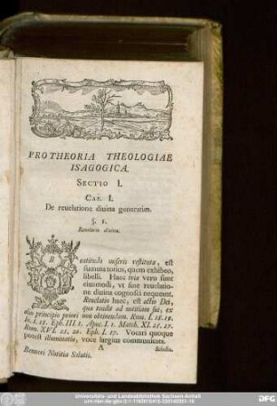 Protheroria Theologiae Isagogica.