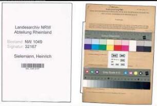 Entnazifizierung Heinrich Sielemann , geb. 04.11.1894 (Schlosser)