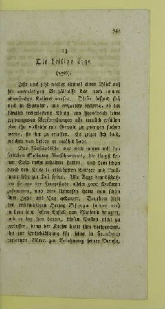 14. Die heilige Lige. (1526)