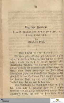 Siegreiche Heimkehr