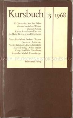 Kulturzeitschrift. 15. Jg. 1969