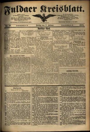 Ausgabe vom Freitag, den 17. Februar 1905.