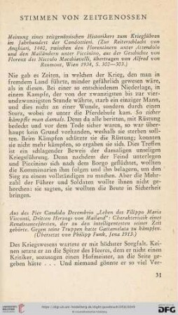 Stimmen von Zeitgenossen