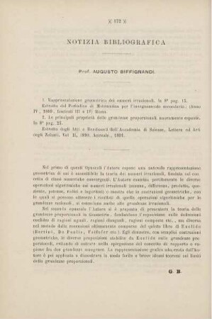 Notizia bibliografica.