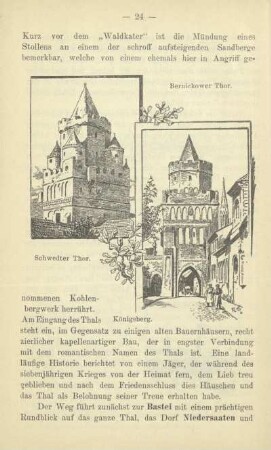 Schwedter Thor ; Bernickower Thor. Königsberg