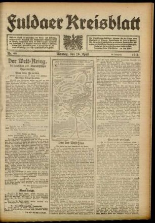 Ausgabe vom Montag, den 29. April 1918.