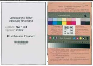 Entnazifizierung Elisabeth Bruchhausen , geb. 07.10.1901 ()