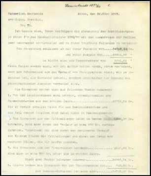 Erklärungen zu Kassenbericht 1892/1893