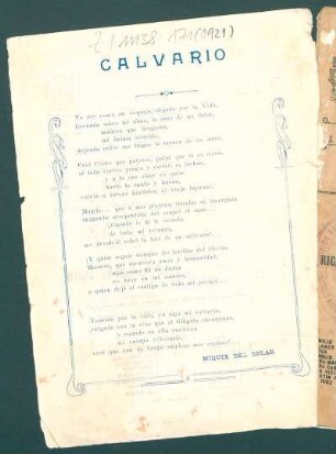 [Poema] Calvario