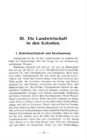 Landwirtschaft in den Kolonien