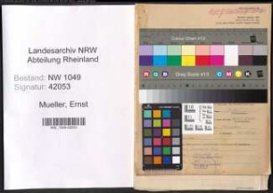 Entnazifizierung Ernst Mueller , geb. 22.03.1913 (Geschaeftsfuehrer)