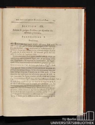 Section IX. Solution de quelques Problêmes qui dépendent des Méthodes précedentes.