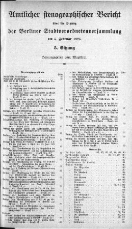 Sitzung 5., 5. Februar 1925