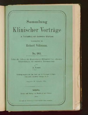 Ueber die Reflexe als diagnostisches Hilfsmittel bei schweren Erkrankungen des centralen Nervensystems