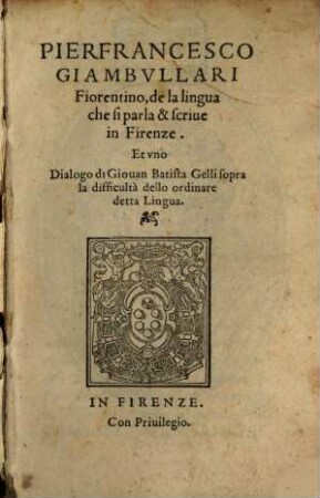 De la lingua (Fiorentina)