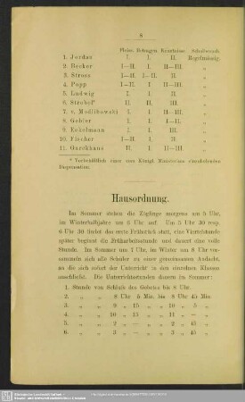 Hausordnung