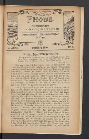 11. Jahrg. Hamburg 1916. Nr. 2