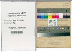 Entnazifizierung Hermann Heidbrink , geb. 11.01.1899 (Schuhmacher)